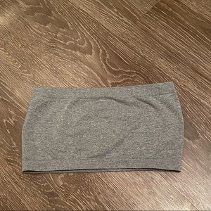 Gray bandeau top